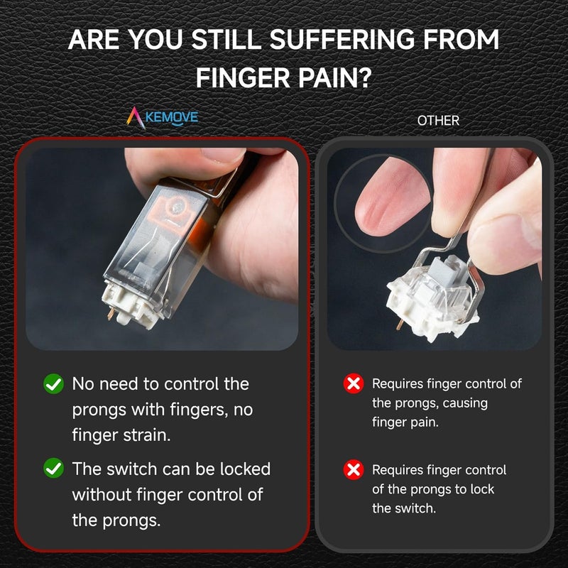 KEMOVE P10 2-in-1 Switch & Keycap Puller for Mechanical Keyboards, Quick & Painless Removal, DIY Customization, Maintenance, Cleaning for Beginners & Enthusiasts - Image 2